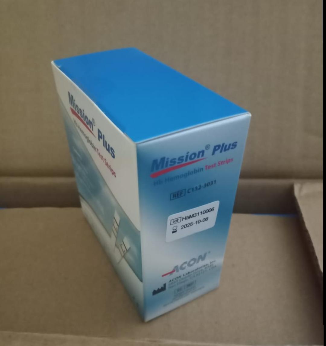 Mission Plus Hemoglobin Test Strip – Rapid Hb Detection